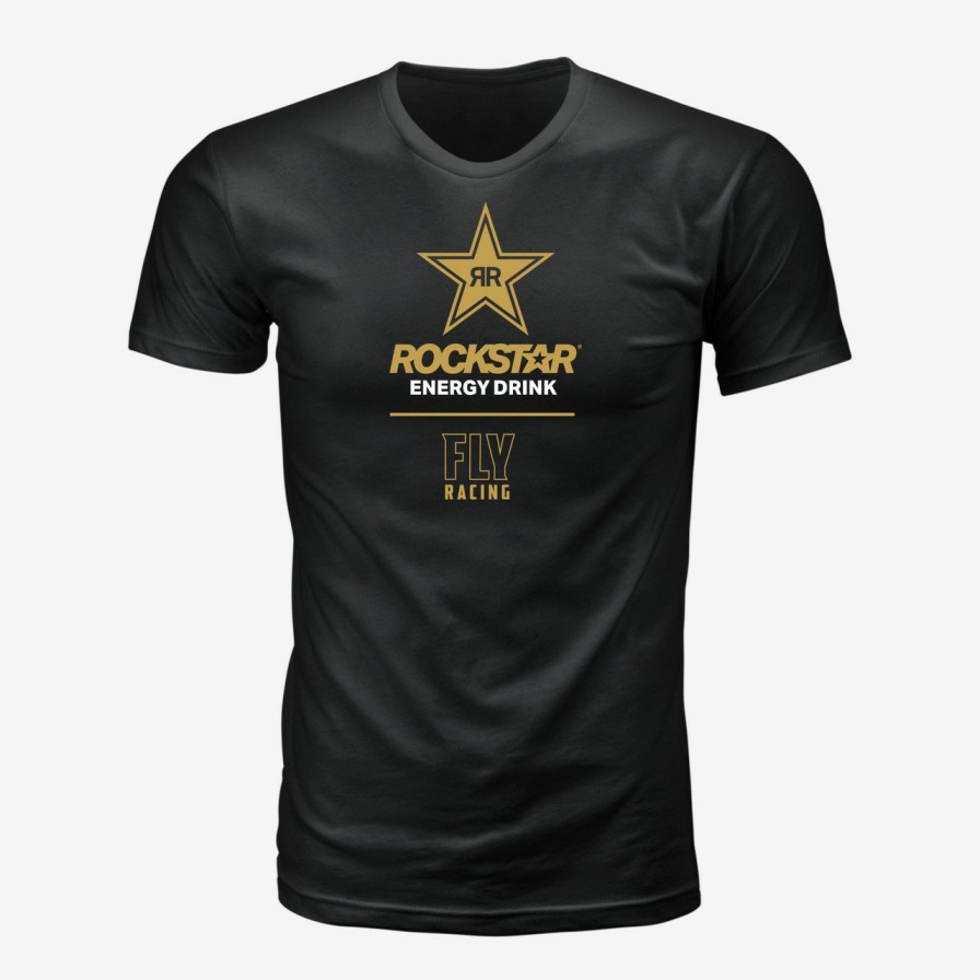 Casual FLY RACING Tees | Rockstar Tee Black/Gold