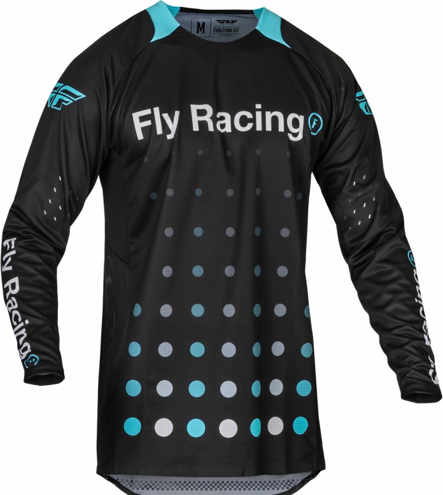 Moto FLY RACING Jerseys | Evolution Dst S.E. Strobe Jersey Black/Electric Blue